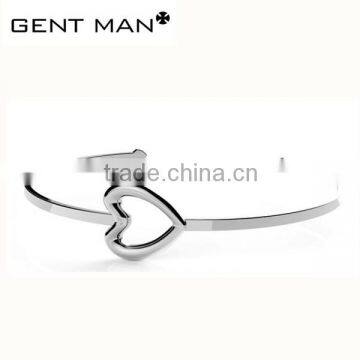 925 Sterling Silver Sting Bracelet Hand - Made Girls Heart Bangle