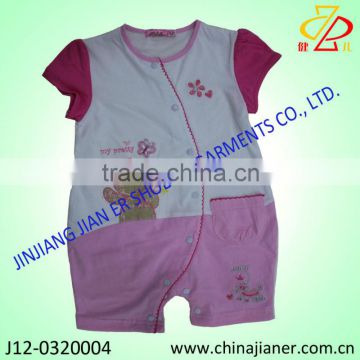 girls short sleeve baby romper clothes