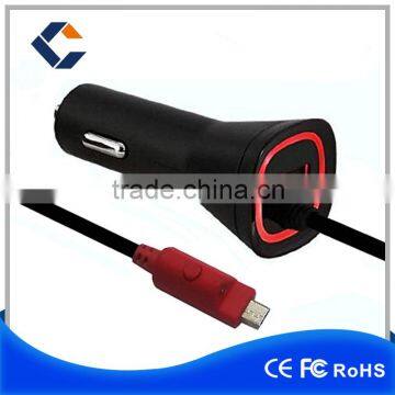 3.1 A Fast Charging Interactive Dual Output Micro USB Car Charger with 2m Cable