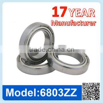 6803 ZZ RS Miniature Ball Bearing Deep Groove Ball Bearing