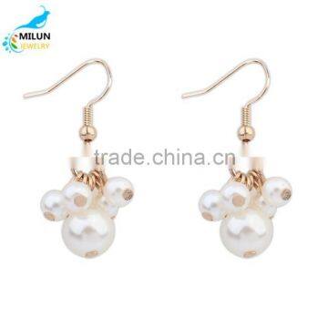 Wholesale latest design fashion jewelry cheap pearl earrings