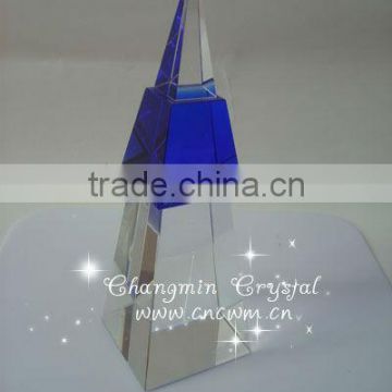 Crystal pyramid trophy,award trophy,crystal gift