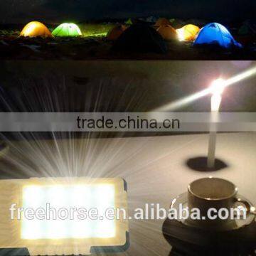 2016 hot selling water solar power bank charger with solar camping light 8000mah