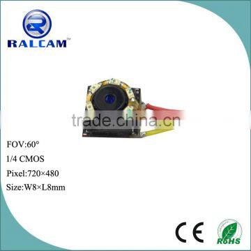 Ralcam 8mm*8mm surveillance camera module with 6 pcs infrared invisible leds lights