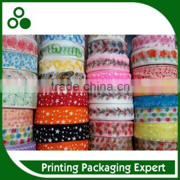 FANCY PATTERNS AND COLOR PRINTED ORGANZA BEAUTIFUL RIBBON