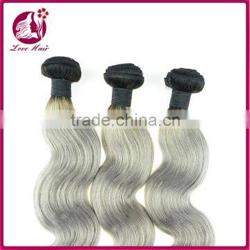 Unprocessed 7a Chinese Gold Vender Straight 1b Grey Ombre 100 Human Hair for Sale photo-5