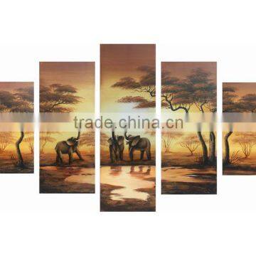 Home Decoration Chinese Village Scenery Handmade Oil Painting On Canvas