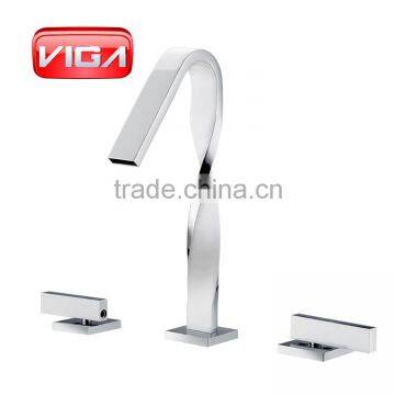 CUPC and CNF for Dual Handle Three Holes Brass Basin Mixer photo-4