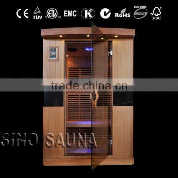 2 Person Use Indoor Dry Sauna Rooms Low EMF Far Infrared Sauna Room For Beauty Care(CE/ISO/TUV/RoHS)