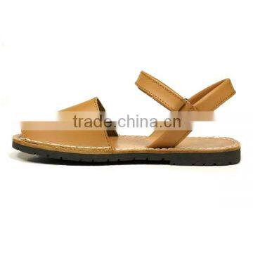 2016 Latest Design Simple Girls Khaki Sandals Shoes With TPR Sole