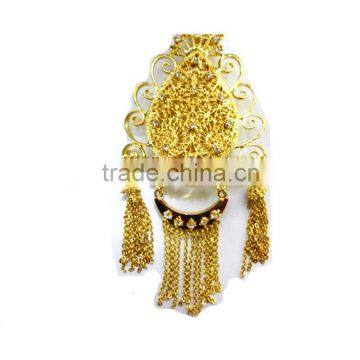 24k gold plated muslin jewelry tassel necklace wholesale