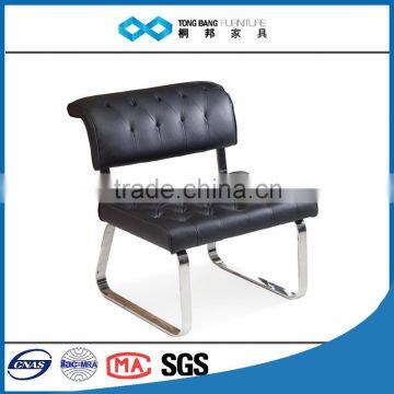 TB upgrade firm black leather Barcelona Chair for living room