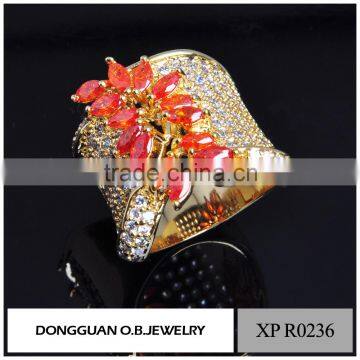 Fashion designs value 925 silver ring with clear zircon made in China