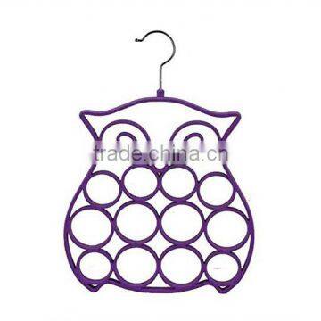 Velvet Flocked Scarf Tie Hanger Oraganizer, Owl Style photo-4