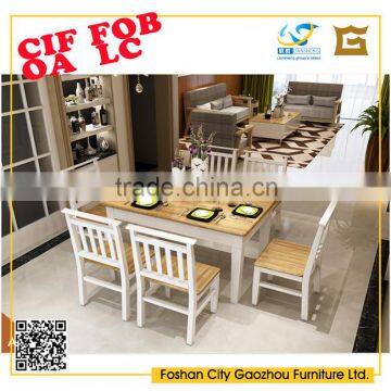 2016 new patent product E1 MDF , solid timber leg dining table set