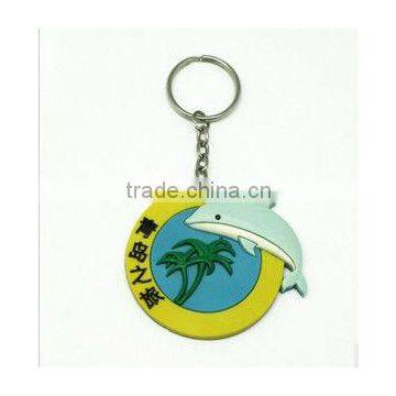 dolphin shape PVC Keychain,Silicone key holder,Rubber key chain