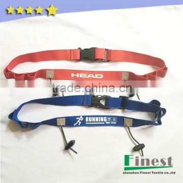 Custom Triathlon race number belt elastic race belt bib belt