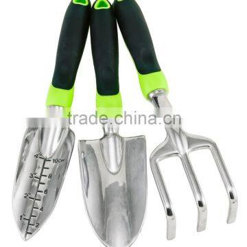 C&C Amazon best selling 3 Piece PP/ TPR Handles Aluminium Gardening Tool Set