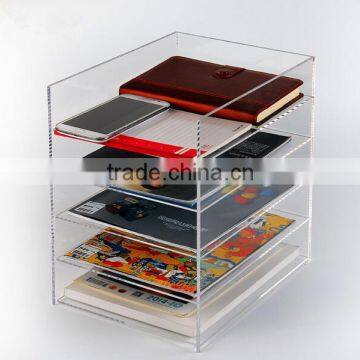 acrylic file organizer display stand /holder with 5 layer