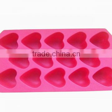 Valentine gift 14 cavities silicone chocolate mold in heart design