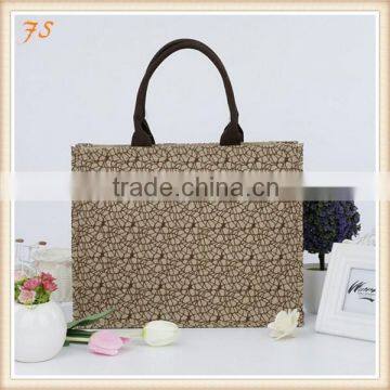 2015 New Design Jute Shopping Bag With Lace Cover photo-3