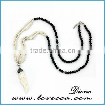 Hot Sale Handmade Wooden Multicolor Gemstone Necklaces Pendant for Lady photo-5