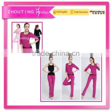 Good quality cotton three-piece breathable and comfortable yoga clothes