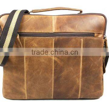 BOSHIHO Genuine Leather Crazy Horse Brown Leather Handbag photo-4