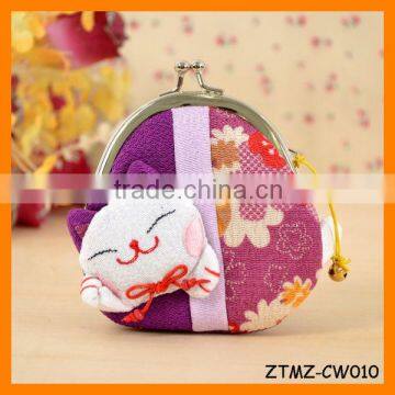 2014 Lovly Japanese Styole Gift Lucky Cat Clip Coin Purse