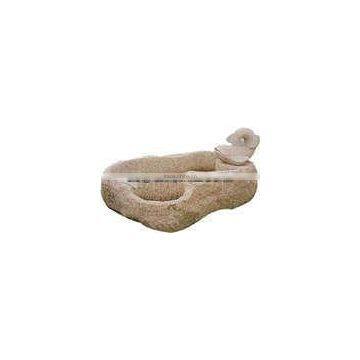 duck sandstone birdbath