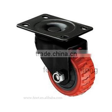 Red Polyurethane Wheel Medium Duty 100mm Swivel Casters