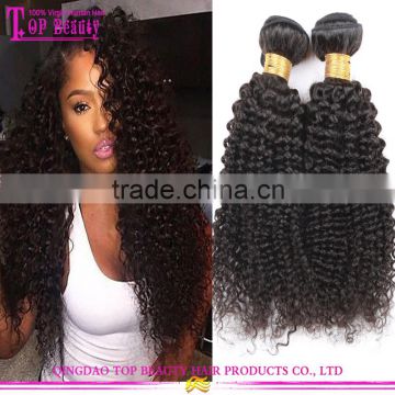 2016 Hot sale full cuticle 4c afro kinky curly human hair weave, mongolian kinky curly hair