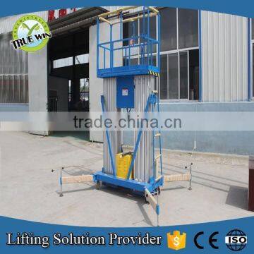 Height 12m Double mast aluminum alloy lift with one year waranty