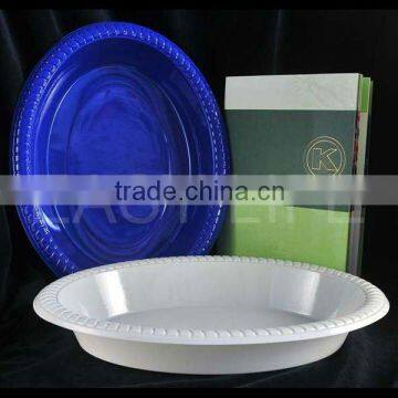 30X23cm colored disposable deep plastic oval tray