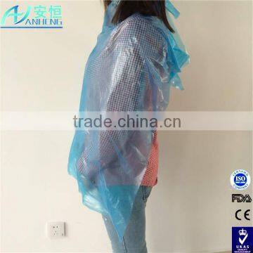 Popular in hair salon disposbale colored PE hair cutting cape