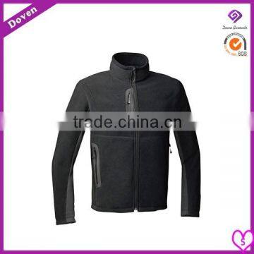 Solid fleece stripe jacket waterproof zippers