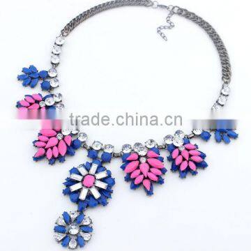 New Leaf Flower Resin Vintage Choker Pendant Statement Necklace Women Necklaces & Pendants Fashion Necklaces for Women 2014