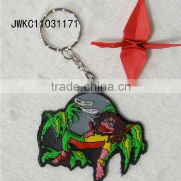 customize high qualty newest style lightweight pvc key chain promotional