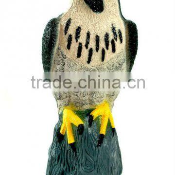 Plastic blowing hawk decoy