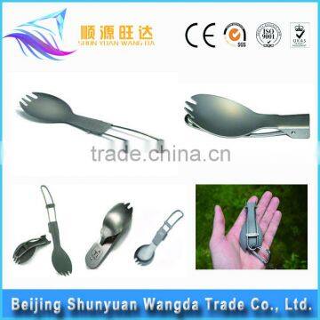 Folding Titanium Camping Spork, Titanium Spoon , Titanium Cutlery Set with Trade Assurance