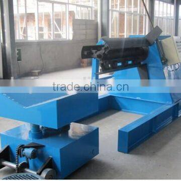 Hydraulic steel coil decoiler