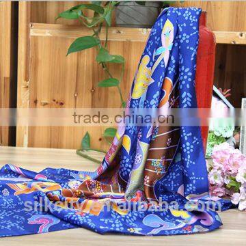 Colorful NO MOQ Square 100 Satin Silk Scarf