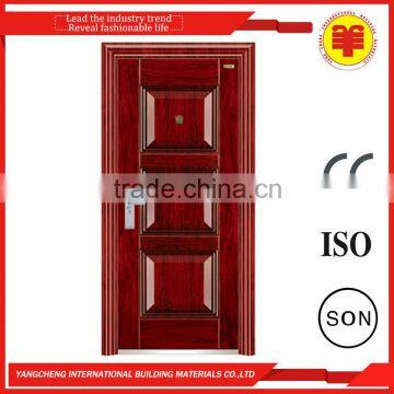 Single swinging leaf interior cold rolled steel doors designs for family flat