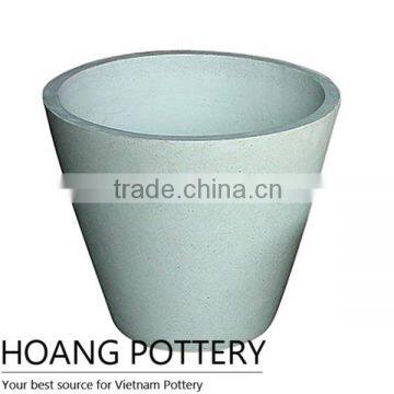 Wholesale White Cement Flower Pot Garden