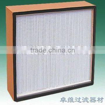 JOWELL&Wooden frame deep pleated Hepa box air filter