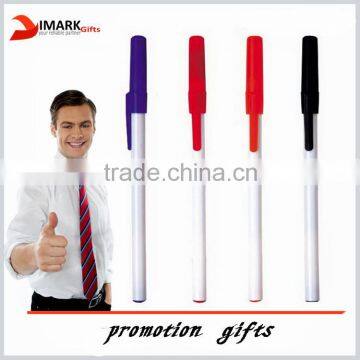 office use pen thin plastic pen with promotional Logo