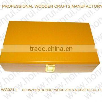 Honrui matt wooden craft box WG021