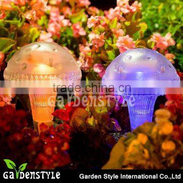 lamps design transparent Mushroom fancy design, Rechargeable solar power lamps, plastic landscape lamps