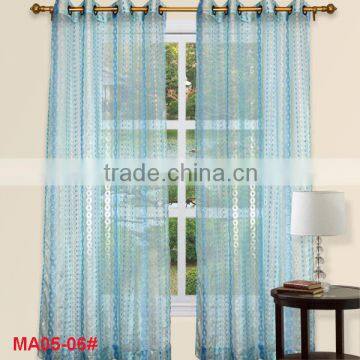Decorative 100% Polyester Sheer Chiffon Curtains Popular in 2016