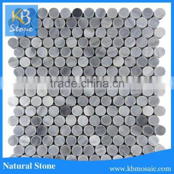 italy gray honed round discount marble tile mosaics